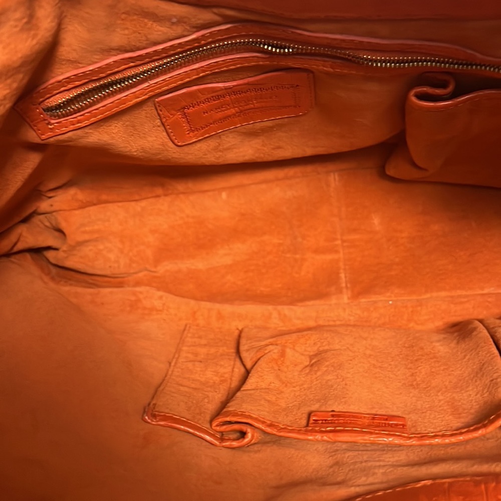 Nancy Gonzales beautiful burnt orange genuine leather clutch. They’re back!!!! - Picture 3 of 12